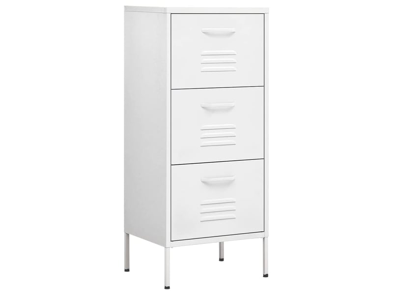  Armoire de rangement, rangement bureau blanc 42,5x35x101,5 cm acier shl5078  - Conforama A