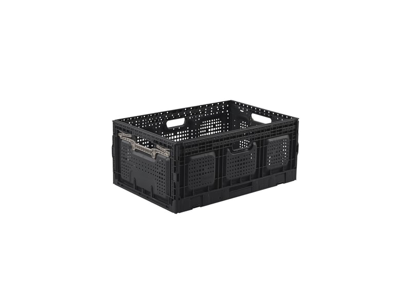 Bac de rangement pliable en plastique noir 40 x 60 x 25,9 cm 62560 - Conforama A