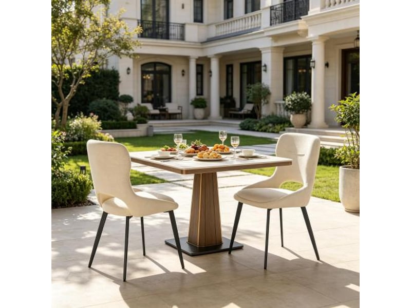  Chaise d'accent moderne rembourrée - lot de 2, salon et salle à manger, style contemporain  - Conforama E