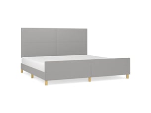 Lit 2 places 200x200 cm coloris gris