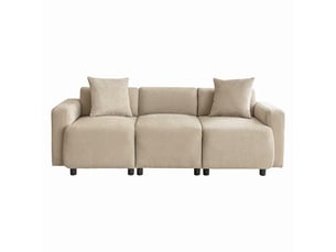 Canapé standard, design moderne, meuble rembourré, canapé 3 places, canapé de salon, canapé avec coussins décoratifs, chenille