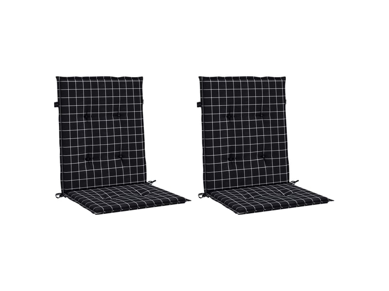  Lot de 2 coussins de dossier,  coussins de dos, tissu oxford noir et blanc cf59450  - Conforama C