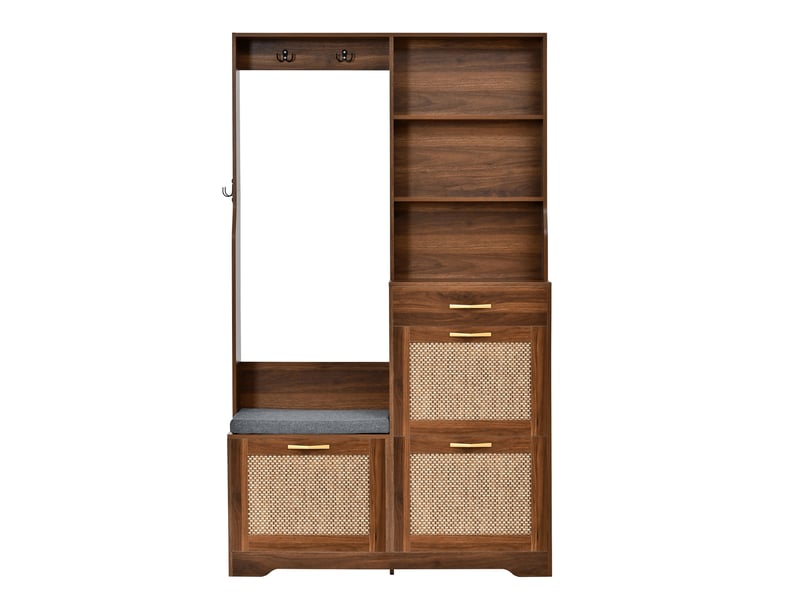  Portemanteau avec banc et rangement 100 x 170 cm en mdf  - Conforama W