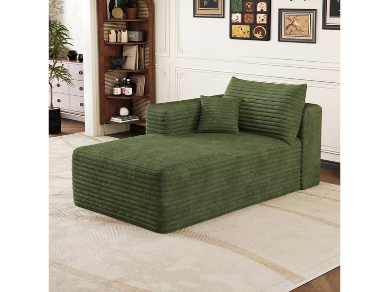  Canapé convertible vert 2 places, petit canapé d'angle gauche avec lit d'appoint pour studio, 151cm  - Conforama D