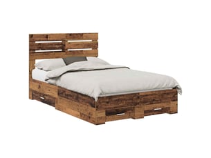 Lit 2 places 120x190cm coloris marron