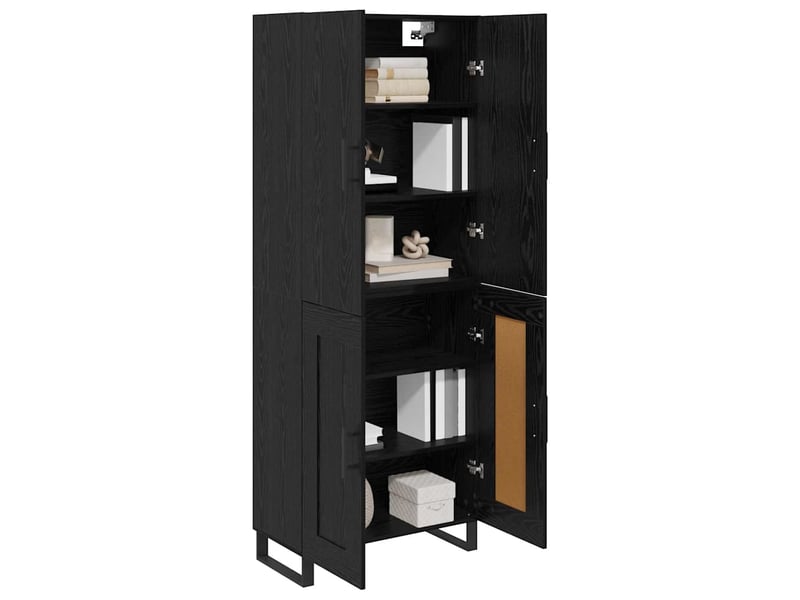  Buffet - haut armoire 2 pc chêne noir 69,5 x 34 x 180 cm  - Conforama C