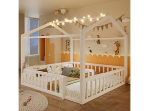 Lit cabane 90x190 cm OPULERANE TRADING LTD coloris blanc