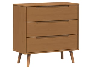 Commode 1 tiroir(s)    <strong></strong> <strong></strong> coloris marron largeur 80 cm