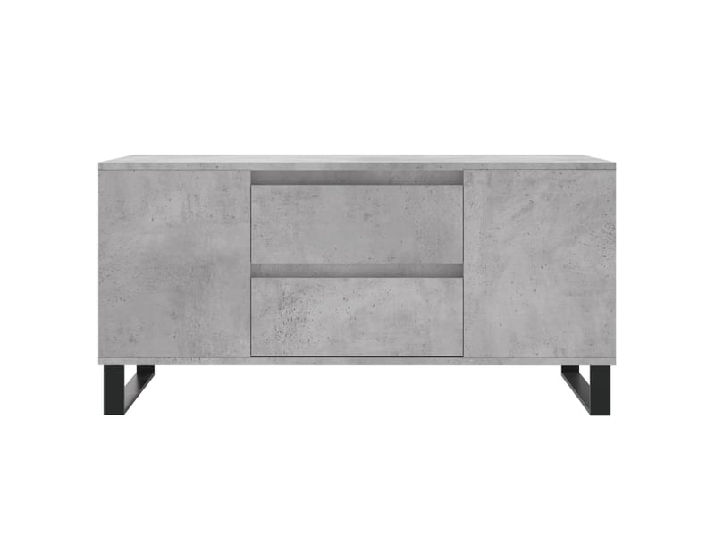  Table basse - table de salon - table à thé gris béton 102x44,5x50 cm bois d'ingénierie  - Conforama E