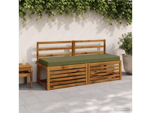 Lot de 2 coussins de banc, coussins d'assise soest 100 % polyester vert olive cf57579