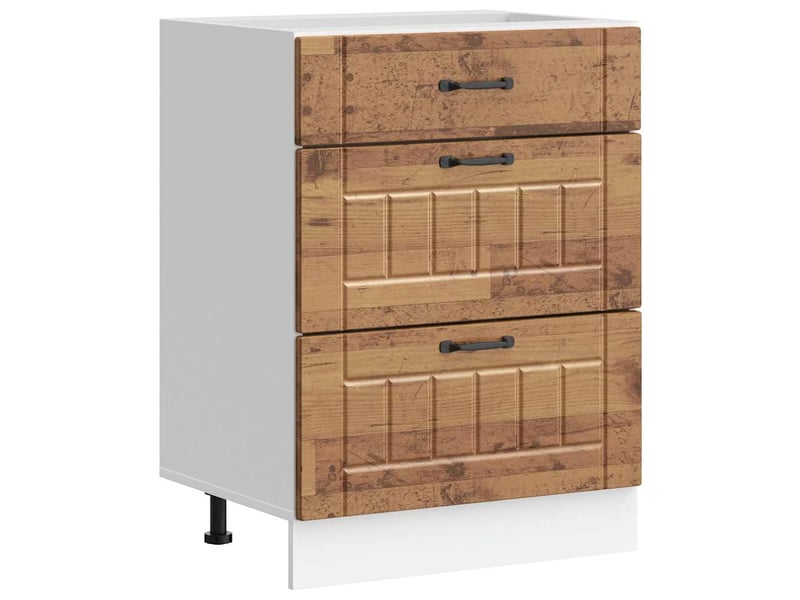  Meuble de rangement, armoire de cuisine lucca vieux bois bois ingénierie shl6308  - Conforama A