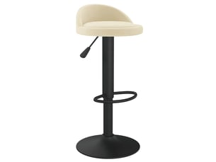 Tabouret de bar, chaise de bar crème velours shl14281