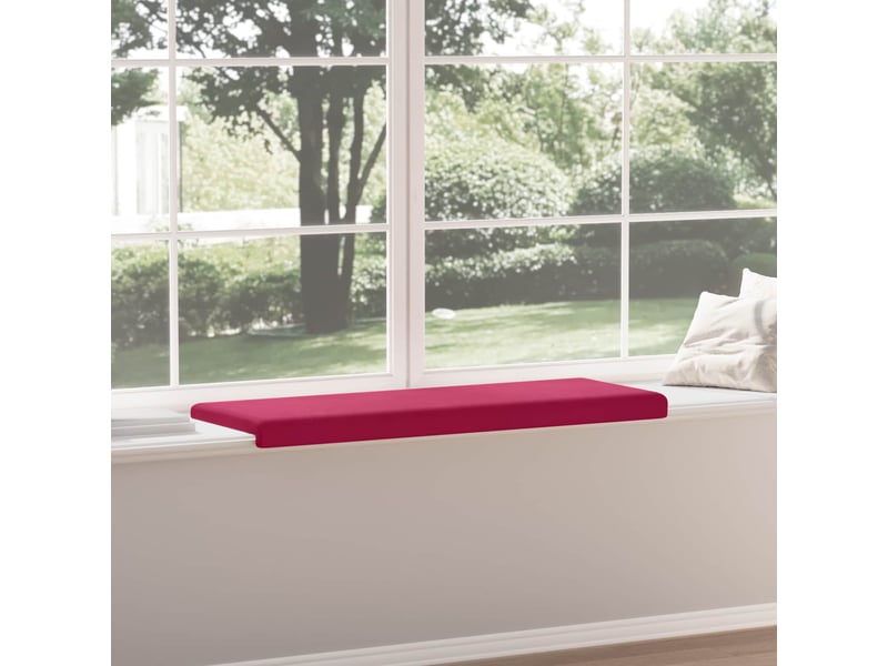Coussin de banc, coussin d'assise, coussin de canapé velours bordeaux profondeur 35 cm cf53855 - Conforama D