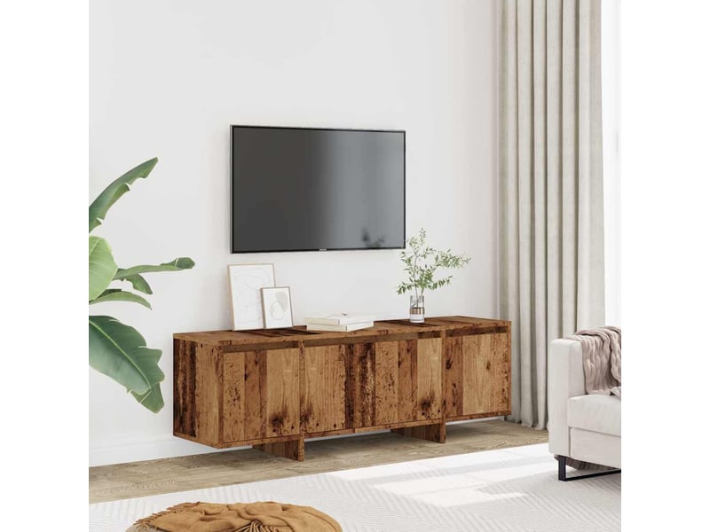  Meuble tv - banc tv - meuble de rangement vieux bois 120x30x40,5 cm bois d'ingénierie  - Conforama C