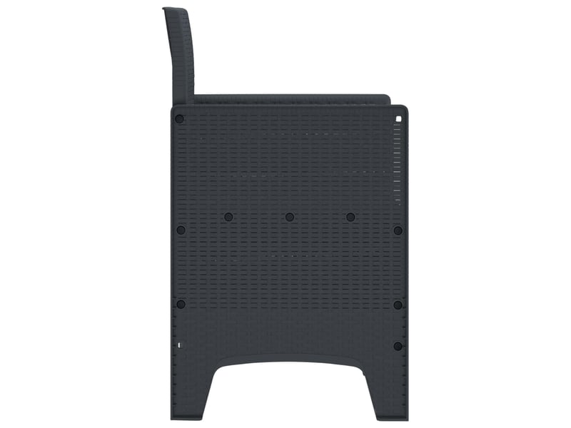  Lot de 2 chaises de jardin, chaises d'extérieur anthracite polypropylène cf30015  - Conforama D