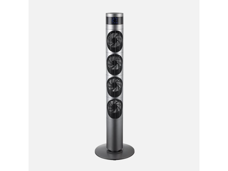  Ventilateur colonne fabrilamp mombuey gris 25 w 3 vitesses minuterie oscillant 117 × 34 × 34 cm 257771028 - Conforama A