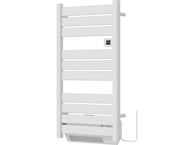  Voltman-sèche serviette aluminium 500 + 1000w + soufflerie - barres plates - blanc - voltman  - Conforama C