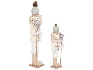 Lot de 2 figurines alaniemi 5279 cm casse-noisette beige