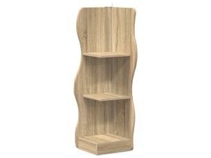 Étagère d'angle, armoire de rangement chêne sonoma 34 x 33 x 102 cm bois d'ingénierie cf41372