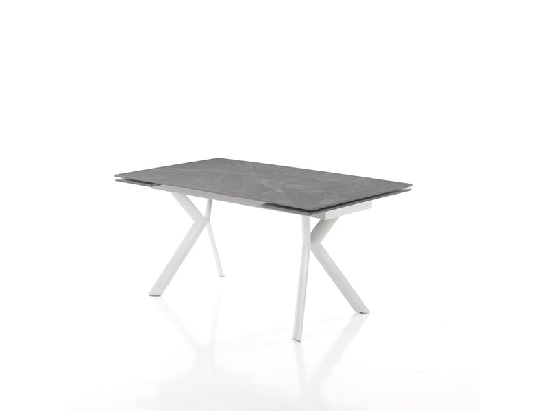 Table extensible en céramique effet marbre 80x140-200 cm juian 1  - Conforama A