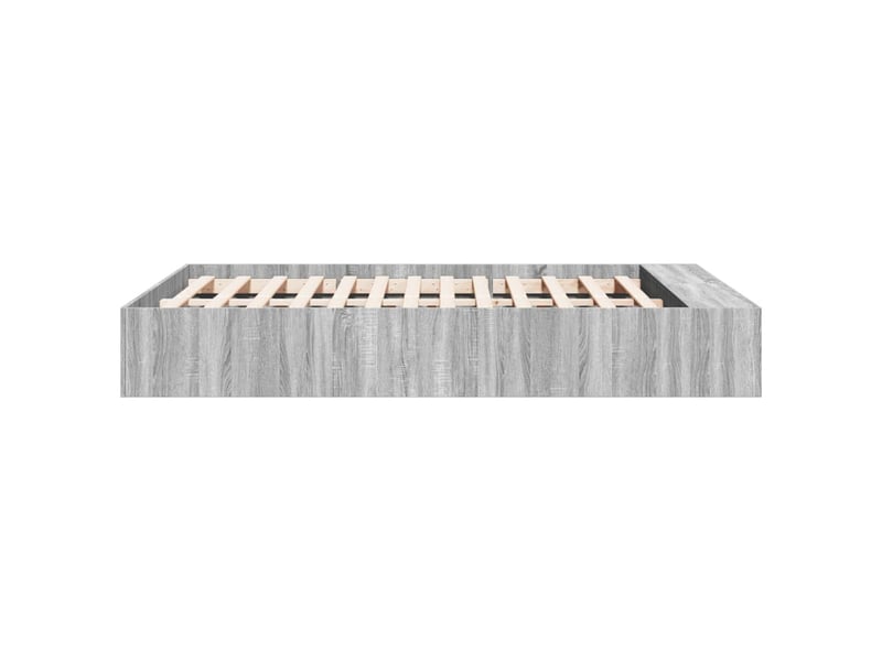  Lit double- lit adulte -  cadre de lit sans matelas sonoma gris 120x190 cm  - Conforama D
