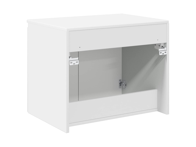  Cabinet salle de bain mural, meuble de rangement blanc brillant shl459  - Conforama E
