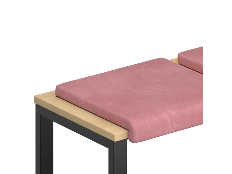  Lot de 4 coussins de banc, coussins d'assise, coussins pour chaisecanapé velours rose profondeur 35 cm cf52619  - Conforama A