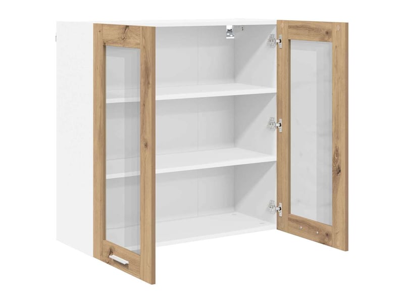 Meuble de rangement cuisine, armoire suspendue chêne artisanal 80x31x80cm shl7295 - Conforama E