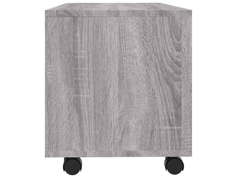  Meuble tv - banc tv - meuble de rangement sur roulettes sonoma gris 90x35x35 cm bois ingénierie  - Conforama E
