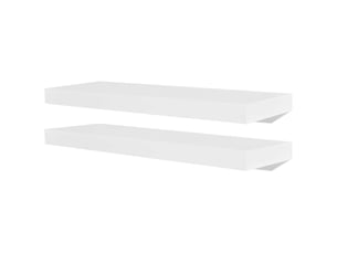 Lot de 4 étagères murales, étagères suspendues blanc 60 cm cf43195