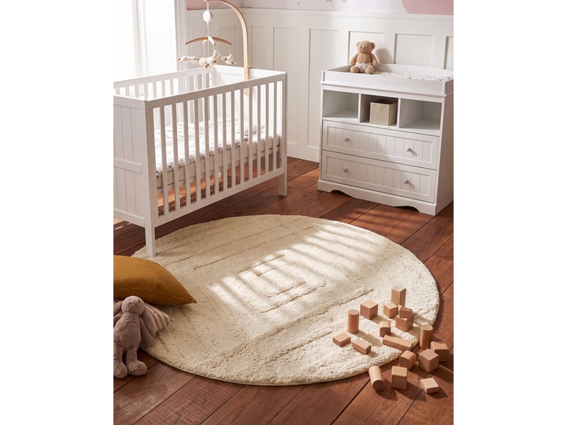  Tapis enfant turtuk  beige clair ø 120 cm coton  - Conforama B
