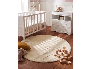 Tapis enfant turtuk beige clair ø 120 cm coton