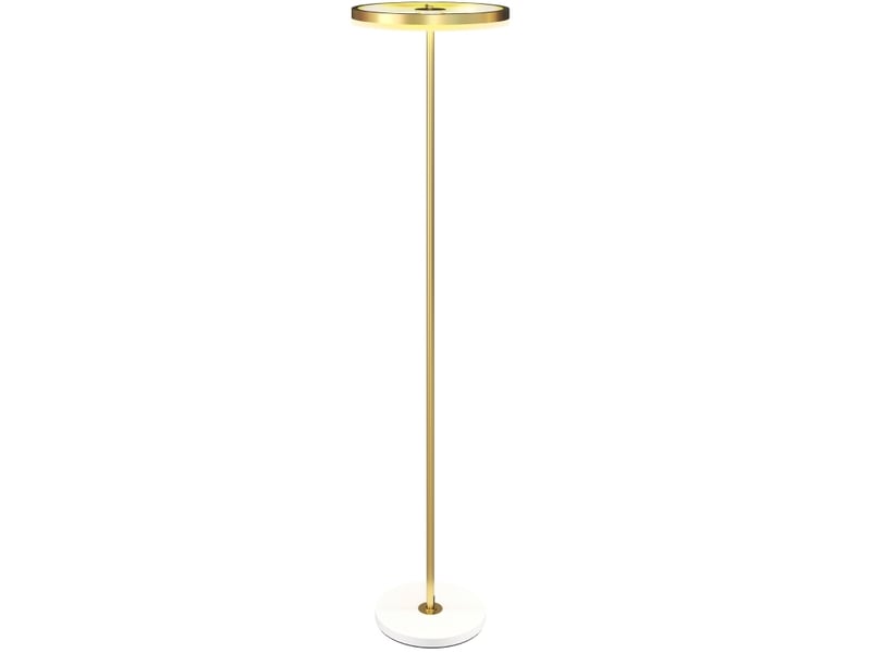  Lampadaire led 40x40x157,5 cm doré en métal et acrylique, variateur 3 niveaux avec interrupteur au pied  - Conforama A