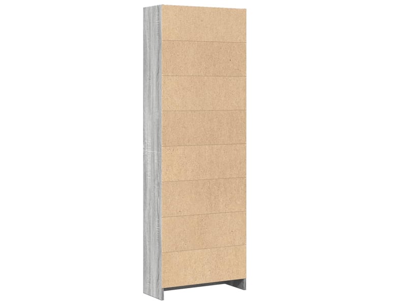  Bibliothèque, meuble de rangement salon sonoma gris 60x24x176 cm bois d'ingénierie  - Conforama E