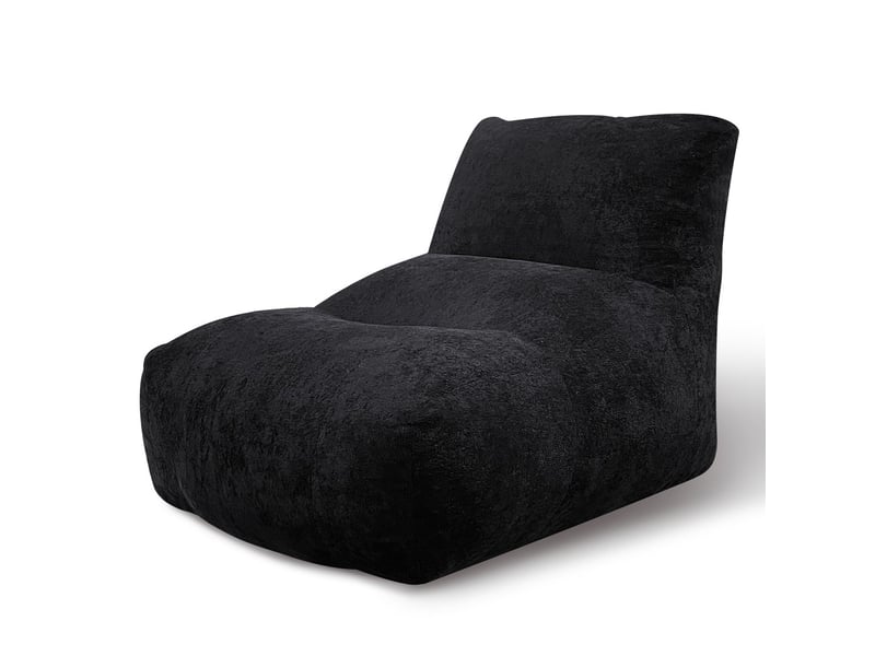  Pouf repose-pieds, coloris noir, dimensions : 94 x 131 x 80 cm  - Conforama A