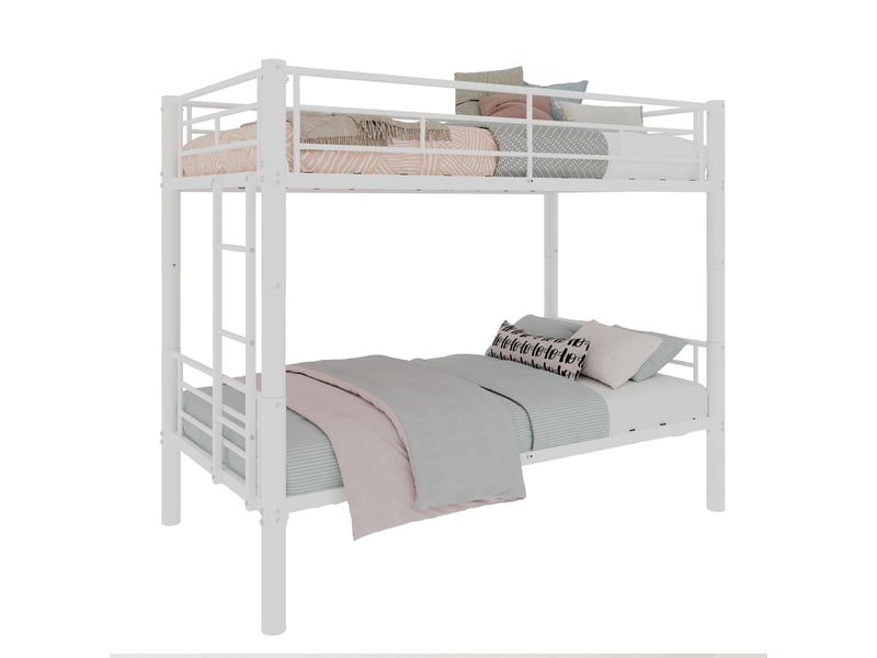  Lit superposé métallique blanc, lit inférieur 90 × 190 cm, séparable IKSETERA TRADING LTD - Conforama A