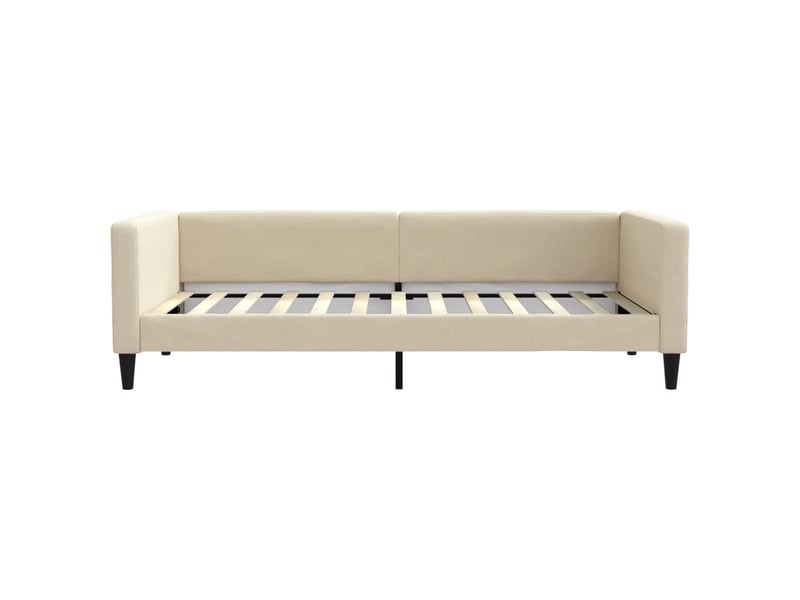 Lit simple- lit adulte -  lit de repos crème 100x200 cm tissu  - Conforama B
