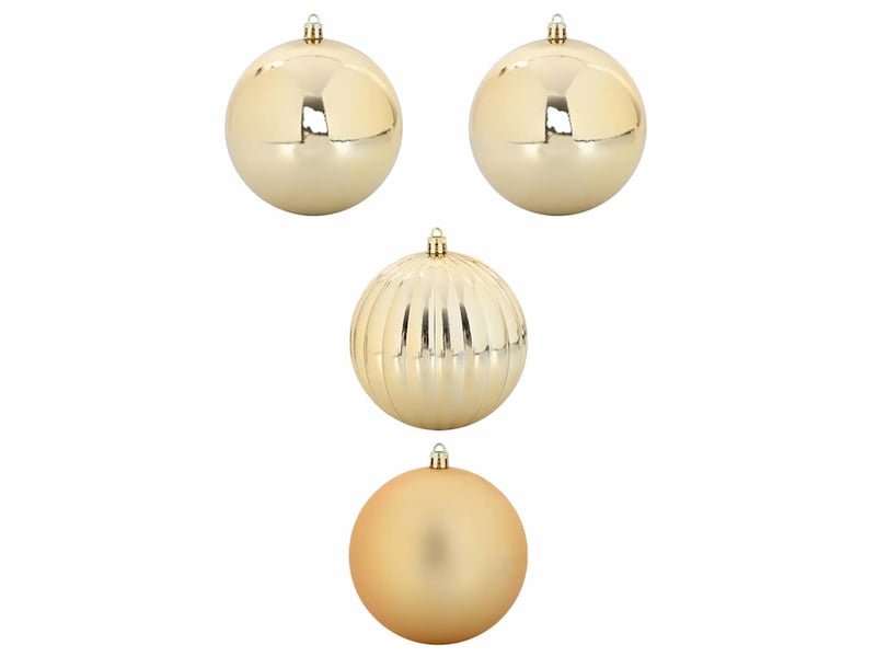  Ensemble de boules de noël xxl 4 pcs doré ø 20 cm plastique  - Conforama A