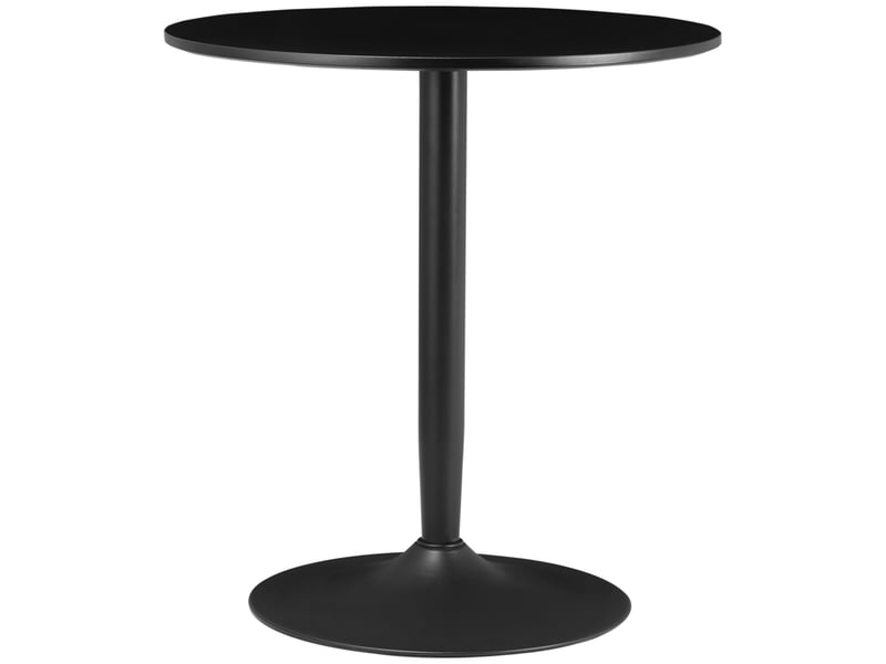  Table à manger pour 2 personnes, plateau rond, piètement en acier, noire, 70 x 70 x 75 cm  - Conforama B
