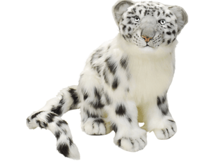 Leopard des neiges assis 40cmh42cm - anima