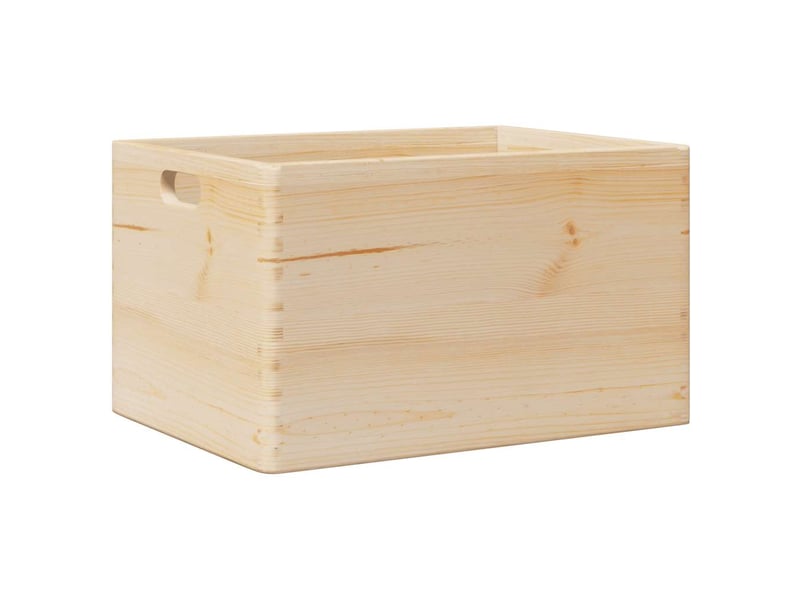  Boîte de rangement, coffre de rangement avec poignées 40x30x23 cm bois de pin massif  - Conforama A
