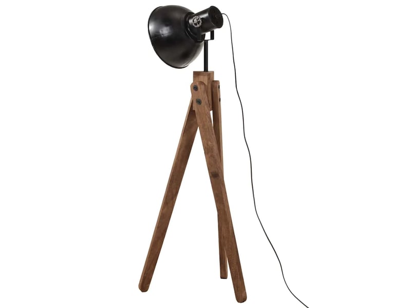 Lampadaire salon, lampe sur pied 25 w noir 45x45x120 cm e27  - Conforama E