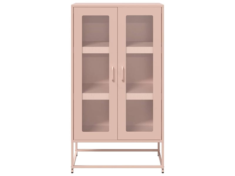  Buffet haut - bahut - meuble de rangement rose 68x39x123 cm acier  - Conforama E