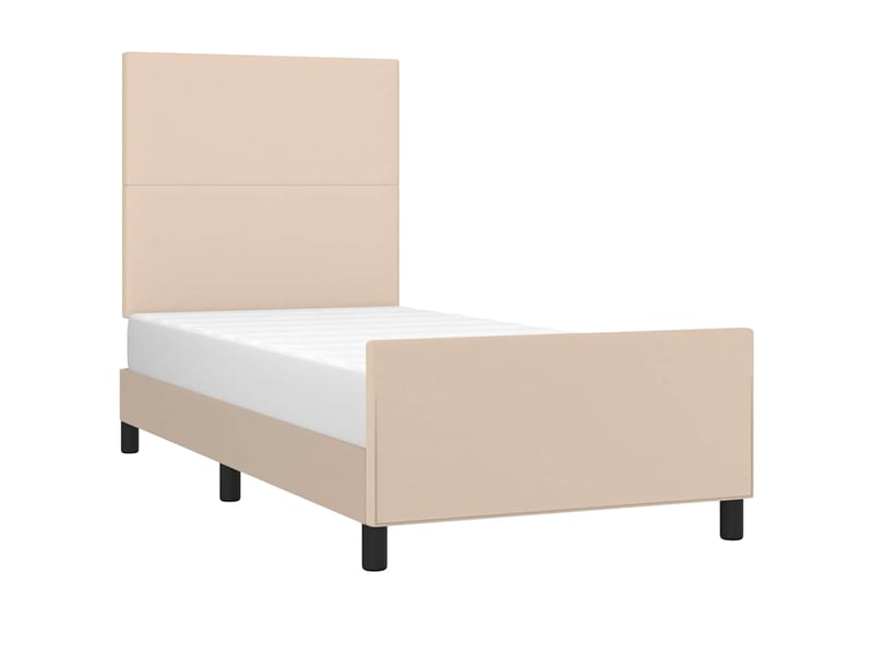  Lit simple- lit adulte -  cadre de lit sans matelas cappuccino 100x200 cm similicuir  - Conforama B