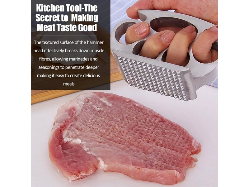 Marteau d'attendrisseur viande, outil portatif d'attendrissement de la viande, marteau à viande de steak en alliage d'aluminium, pour steak, poulet - Conforama B