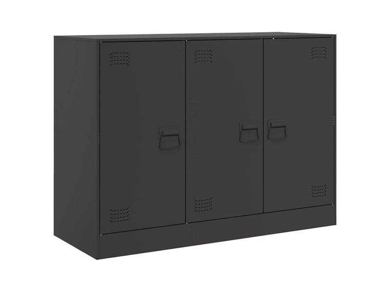 Buffet - bahut - meuble de rangement noir 99x39x73 cm acier - Conforama A