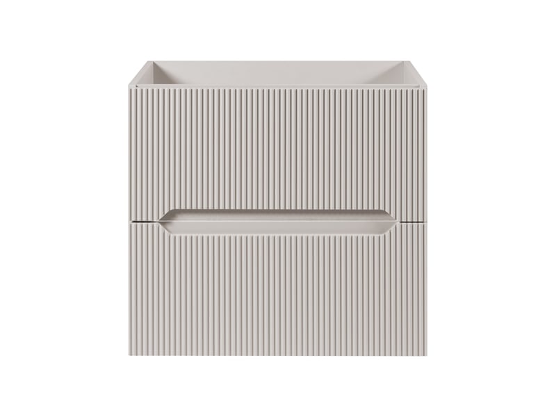  Meuble sous vasque suspendu avec étagère 4t novo l.140 cm cachemire mat  - Conforama D