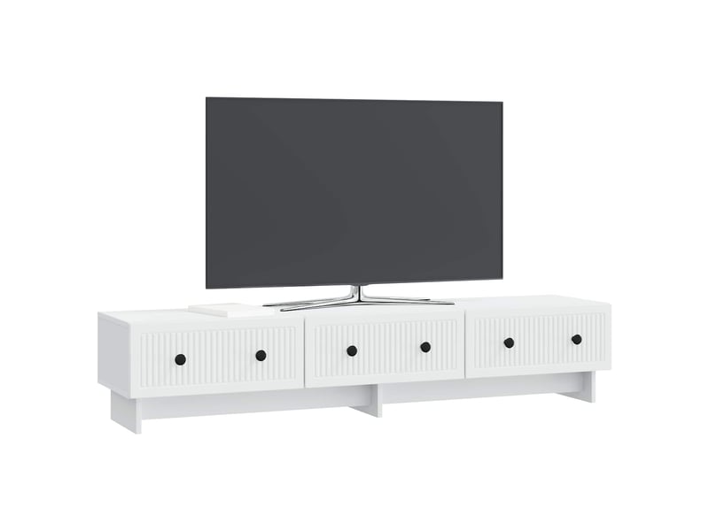  Meuble tv - banc tv - meuble de rangement blanc 147 x 34,5 x 30 cm bois d'ingénierie  - Conforama C