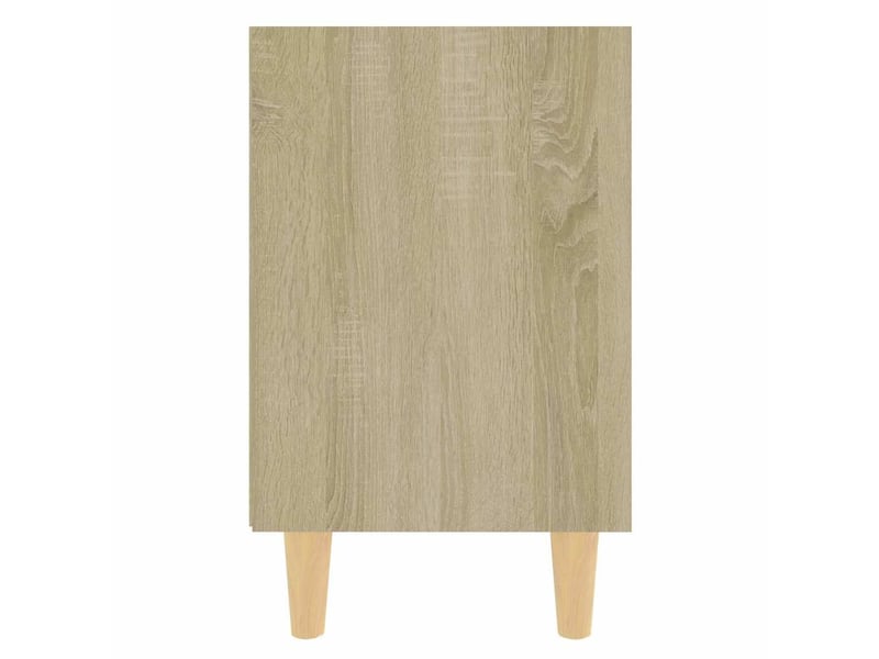  Lot de 2 tables de chevet - cabinet de chevet - table de nuit pieds en bois chêne sonoma 40x30x50 cm  - Conforama D