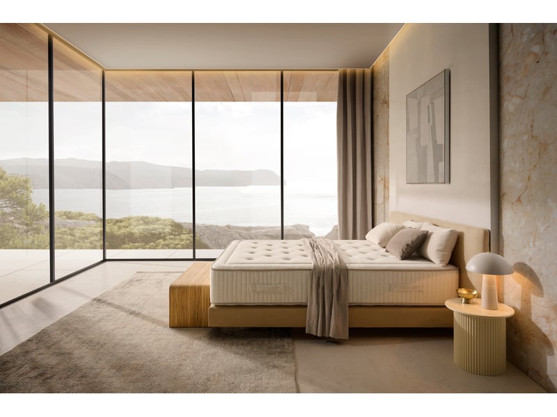  Matelas à mémoire de forme dubai 7 étoiles - tissu stretch en lin, noyau hr, indépendance de couchage 8435720066524 - Conforama C